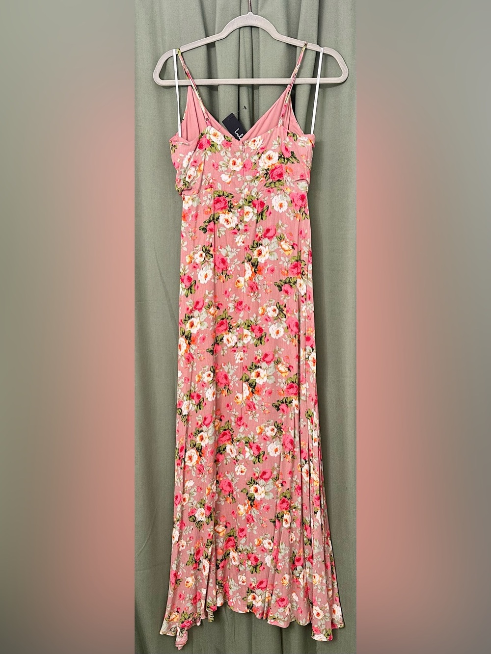 Lulus Pink Floral Maxi Dress NWT Size Small - Picture 2 of 4